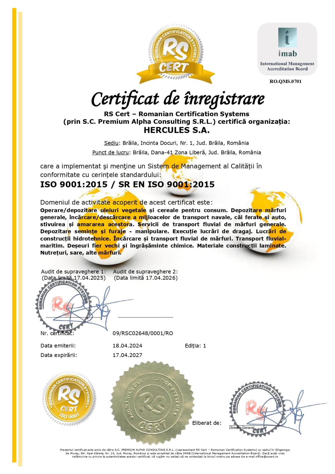 ISO 9001 – Free Zone